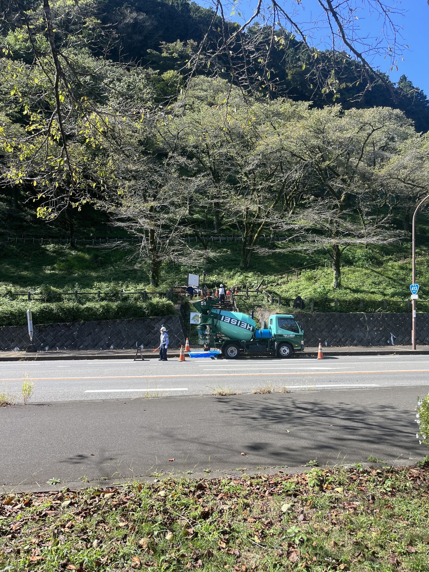 ここの生コン打ち。